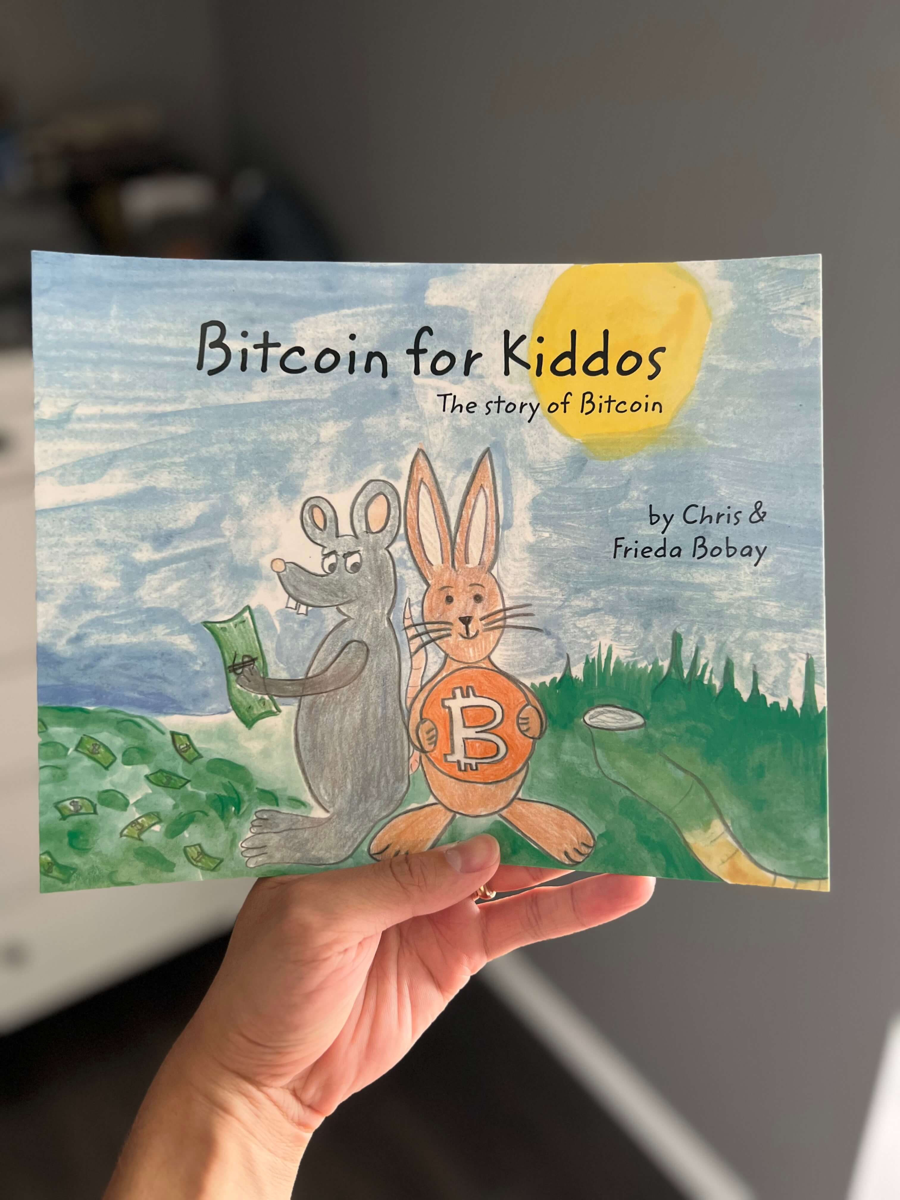 Picture of the Bitcoin for Kiddos book front cover.